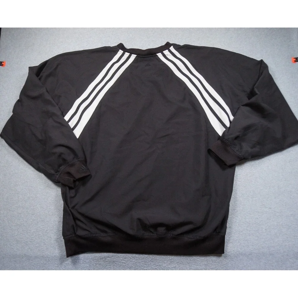 Vintage Adidas Jacket Mens XLarge Black Golf Windbreaker Pullover Outdoors Y2K